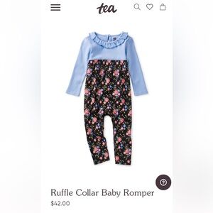 Tea Collection Floral Long Sleeve Baby Girl Romper 18-24 months